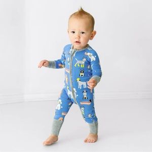 New w/out packaging. 3-6mo limited edition Little Sleepies Dapper Dogs zippy